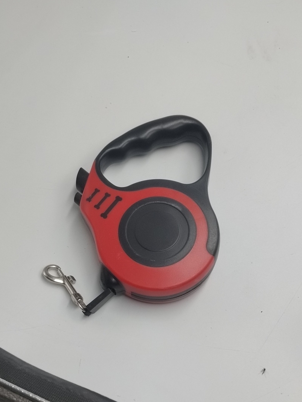 Red and Black Retractable Dog Leash